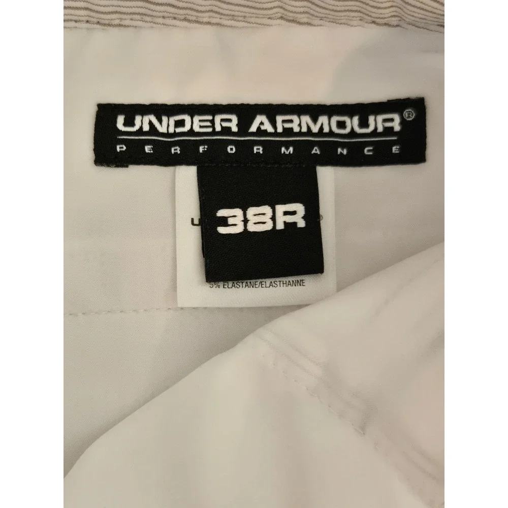 Under Armour Mens White‎ Plaid Performance Golf Shorts 38R SS101207968